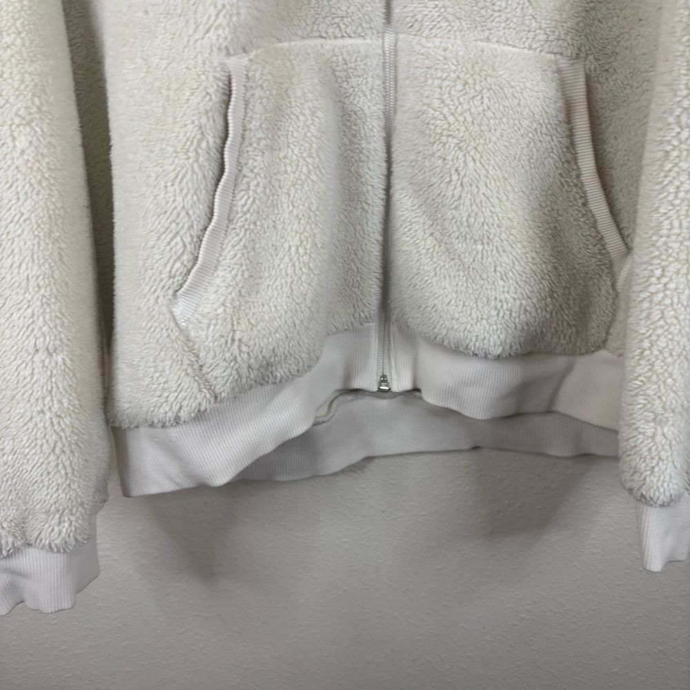 Eddie Bauer Sherpa Fleece Jacket Sz XL White Full Zip Pockets Very Warm - Picture 5 of 9